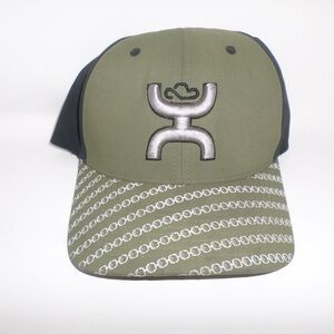 HOOEY
"SOLO " FLEXFIT HAT OLIVE GREEN W/ HOOEY LOGO